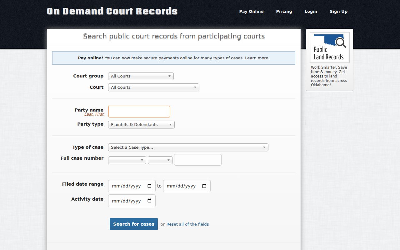 Harper County warrant search vendor records controls