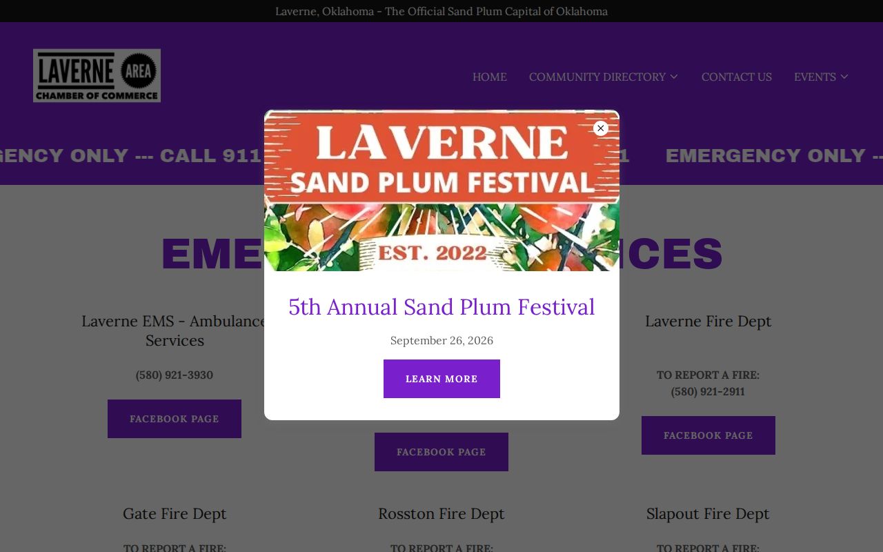 Laverne warrant records official town emergency services reference