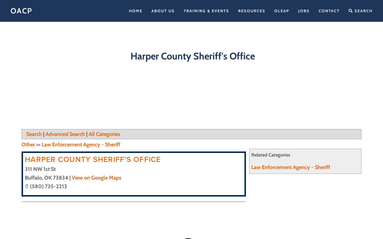 Harper County bench warrant records sheriff directory reference
