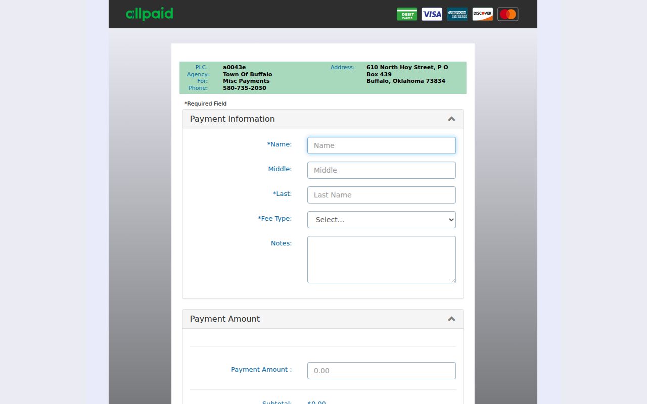 Harper County municipal court warrant records payment form caution
