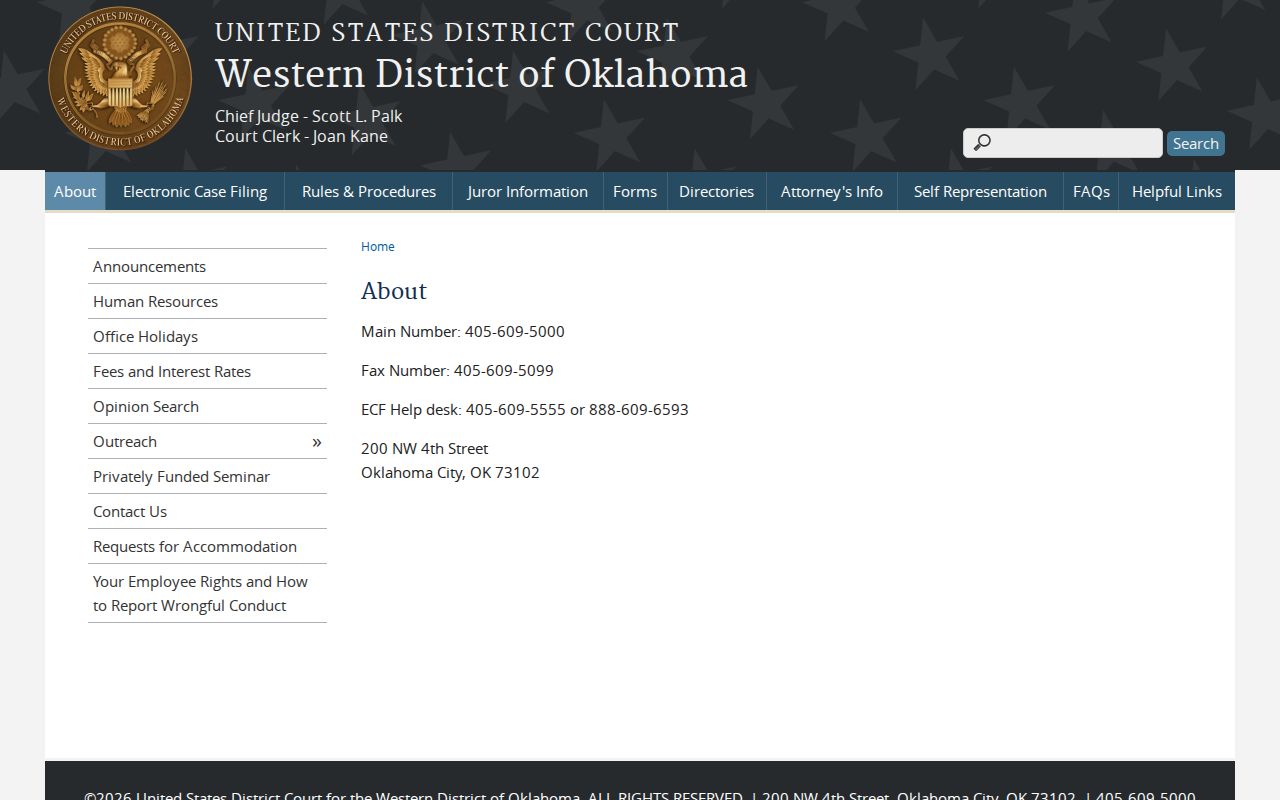 Harper County arrest warrant records federal district reference